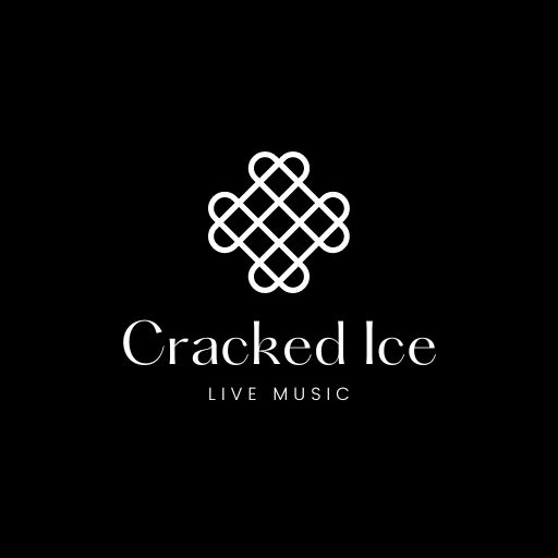 Cracked Ice Live Music Logo - White on Black